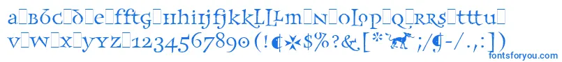 Шрифт FrancesUncialLetPlain.1.0 – синие шрифты