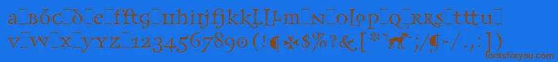 Lisätietoja FrancesUncialLetPlain.1.0-fontista FrancesUncialLetPlain.1.0-fontti – ruskeat fontit sinisellä taustalla