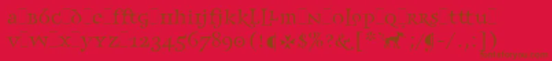 Lisätietoja FrancesUncialLetPlain.1.0-fontista FrancesUncialLetPlain.1.0-fontti – ruskeat fontit punaisella taustalla