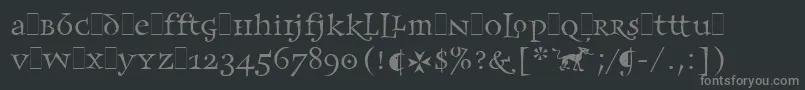 FrancesUncialLetPlain.1.0-Schriftart – Graue Schriften auf schwarzem Hintergrund