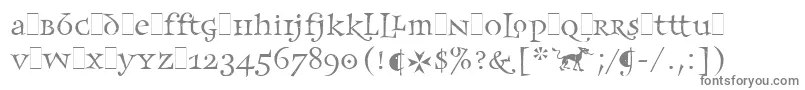 Шрифт FrancesUncialLetPlain.1.0 – серые шрифты на белом фоне
