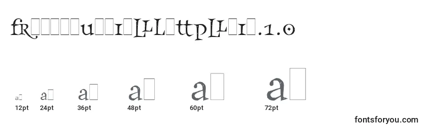 FrancesUncialLetPlain.1.0 Font Sizes