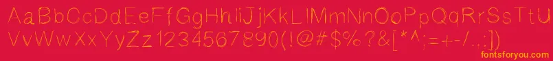 Saylor Font – Orange Fonts on Red Background
