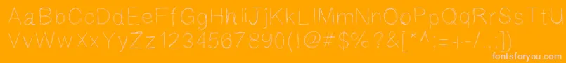 Saylor Font – Pink Fonts on Orange Background