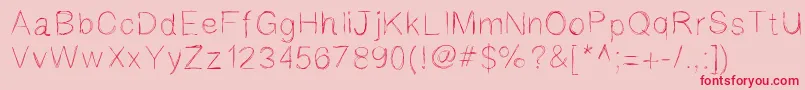 Saylor Font – Red Fonts on Pink Background