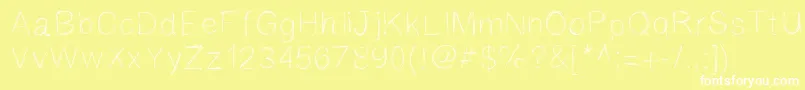 Saylor Font – White Fonts on Yellow Background
