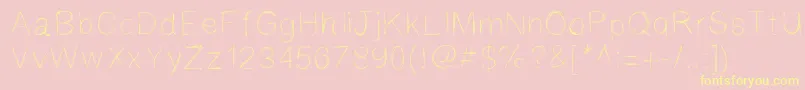 Saylor Font – Yellow Fonts on Pink Background