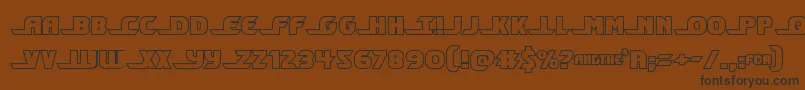 Шрифт Shiningheraldout – чёрные шрифты на коричневом фоне