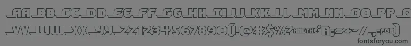 Шрифт Shiningheraldout – чёрные шрифты на сером фоне