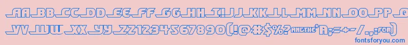 Шрифт Shiningheraldout – синие шрифты на розовом фоне
