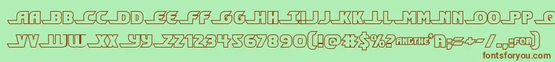 Shiningheraldout-fontti – ruskeat fontit vihreällä taustalla