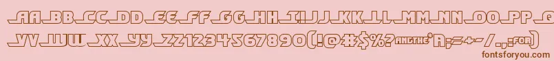 Шрифт Shiningheraldout – коричневые шрифты на розовом фоне