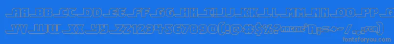 Shiningheraldout Font – Gray Fonts on Blue Background