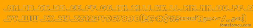 Shiningheraldout Font – Gray Fonts on Orange Background