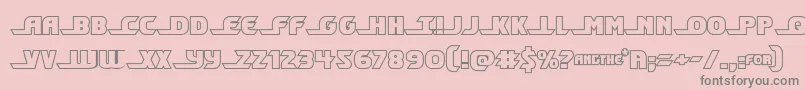 Shiningheraldout Font – Gray Fonts on Pink Background