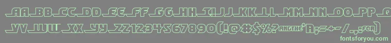 Shiningheraldout Font – Green Fonts on Gray Background