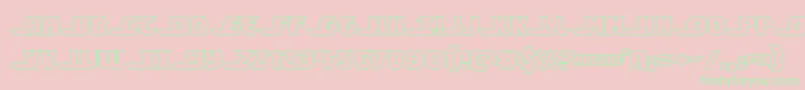Shiningheraldout-fontti – vihreät fontit vaaleanpunaisella taustalla