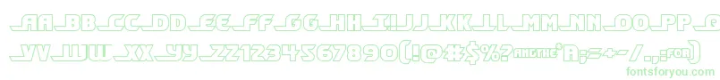 Shiningheraldout-fontti – vihreät fontit valkoisella taustalla