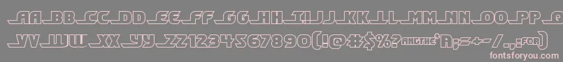 フォントShiningheraldout – 灰色の背景にピンクのフォント
