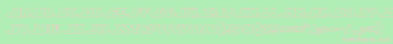 Shiningheraldout-fontti – vaaleanpunaiset fontit vihreällä taustalla