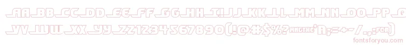 フォントShiningheraldout – 白い背景にピンクのフォント