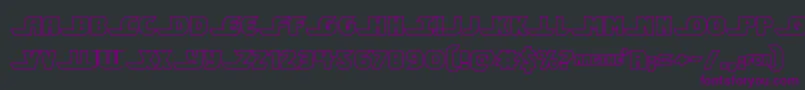 フォントShiningheraldout – 黒い背景に紫のフォント