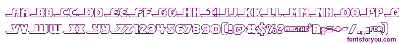 Shiningheraldout-fontti – violetit fontit valkoisella taustalla