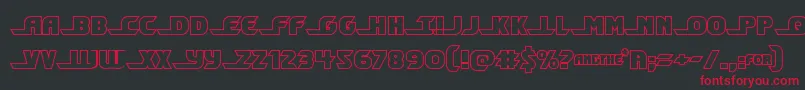 Шрифт Shiningheraldout – красные шрифты на чёрном фоне