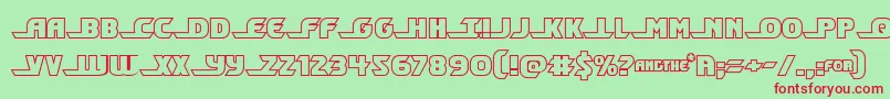 Shiningheraldout Font – Red Fonts on Green Background