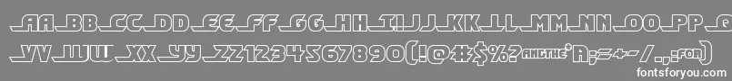 Shiningheraldout-fontti – valkoiset fontit harmaalla taustalla