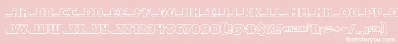 Шрифт Shiningheraldout – белые шрифты на розовом фоне
