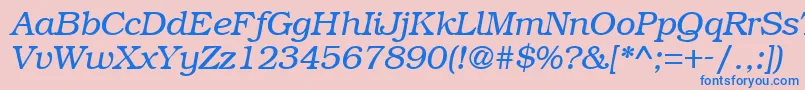 BookmanRegularitalic Font – Blue Fonts on Pink Background