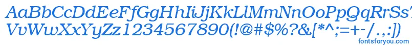 Шрифт BookmanRegularitalic – синие шрифты