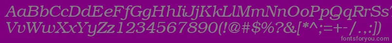 BookmanRegularitalic Font – Gray Fonts on Purple Background