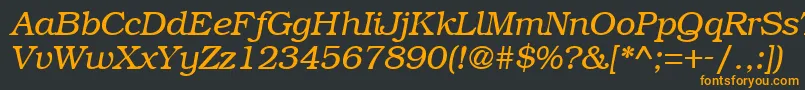 BookmanRegularitalic Font – Orange Fonts on Black Background