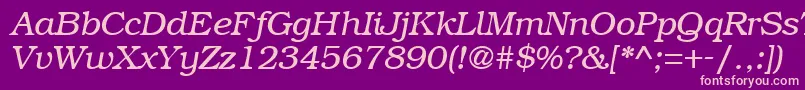 BookmanRegularitalic Font – Pink Fonts on Purple Background