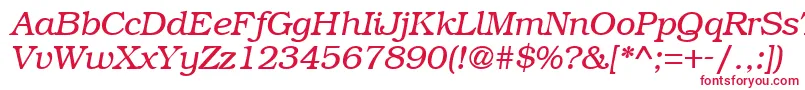 フォントBookmanRegularitalic – 赤い文字