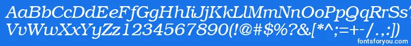 BookmanRegularitalic Font – White Fonts on Blue Background