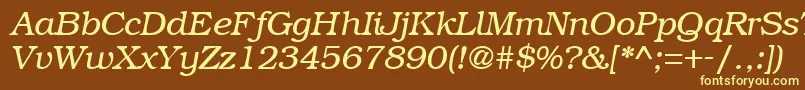 BookmanRegularitalic Font – Yellow Fonts on Brown Background