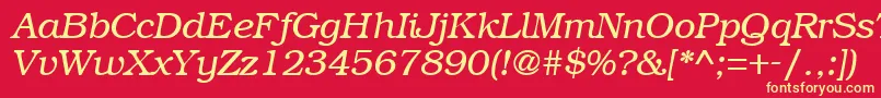 BookmanRegularitalic Font – Yellow Fonts on Red Background