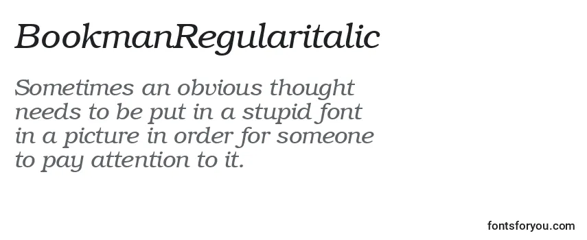 Шрифт BookmanRegularitalic