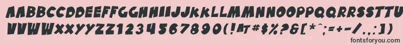 SfPaleBottomOblique-Schriftart – Schwarze Schriften auf rosa Hintergrund