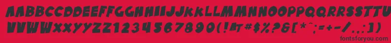 フォントSfPaleBottomOblique – 赤い背景に黒い文字
