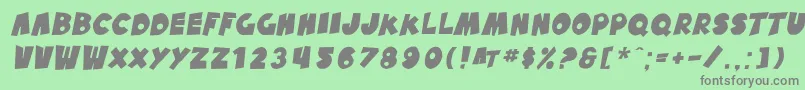 フォントSfPaleBottomOblique – 緑の背景に灰色の文字