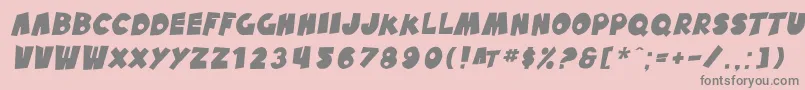 SfPaleBottomOblique Font – Gray Fonts on Pink Background