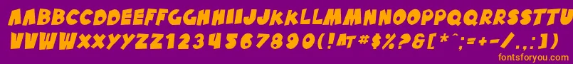 SfPaleBottomOblique Font – Orange Fonts on Purple Background