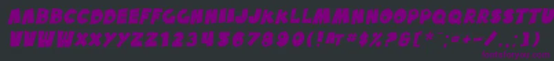 Шрифт SfPaleBottomOblique – фиолетовые шрифты на чёрном фоне