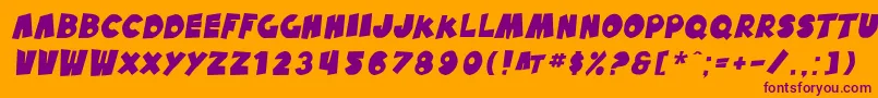 More about SfPaleBottomOblique Font SfPaleBottomOblique Font – Purple Fonts on Orange Background