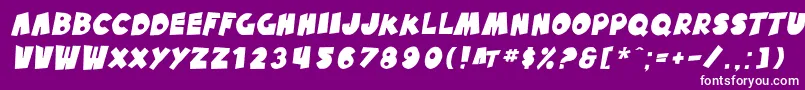 fuente SfPaleBottomOblique – Fuentes Blancas Sobre Fondo Morado