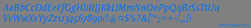 StrayhornMtOsfItalic Font – Blue Fonts on Gray Background